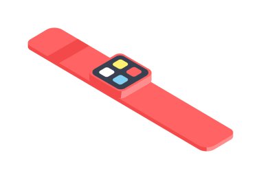 İzometrik saat düz 3d izometrik grafik vektörü.