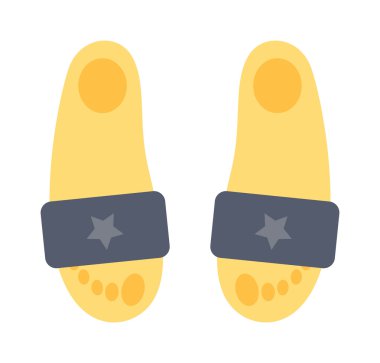 Beach sneakers summer travel lifestyle fashion shoes illustration.