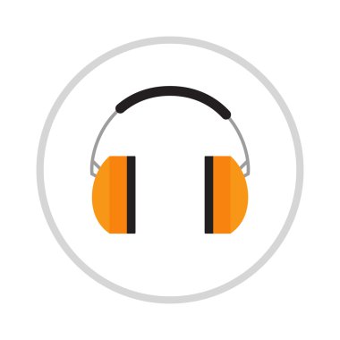 Beyaz arka planda izole edilmiş koruyucu kulak vektör üfeleri.