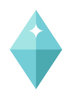 Mavi değerli taş illüstrasyon düz tasarım.