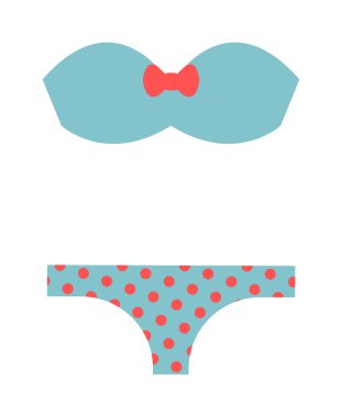 Flat swimsuit isolated illustration.