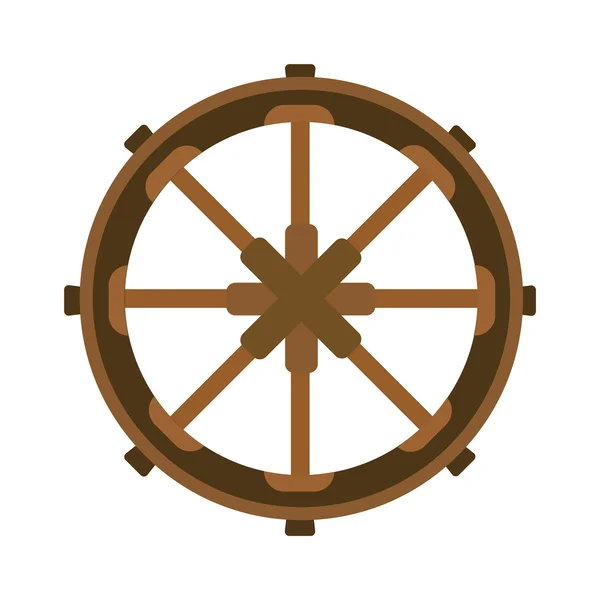 Jacht-Rad-Vektor-Illustration — Stockvektor