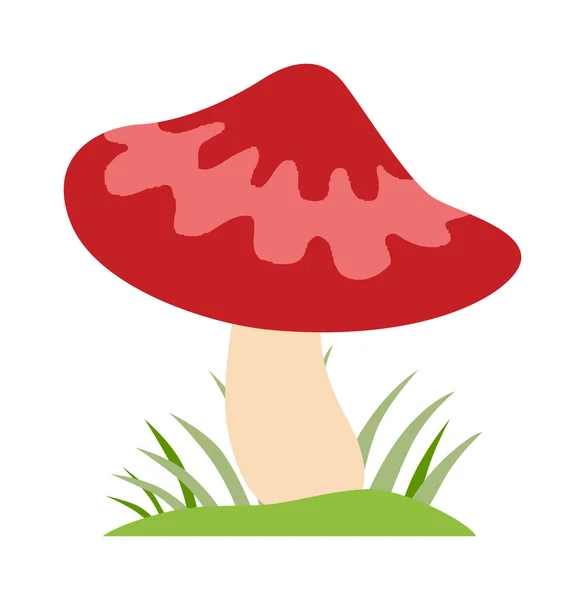 Amanita mérges gomba, elszigetelt vektor, a fehér háttér — Stock Vector