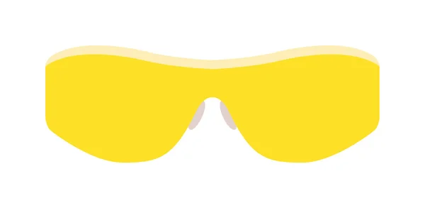 Vektorové žluté brýle izolované na bílém pozadí. — Stockový vektor