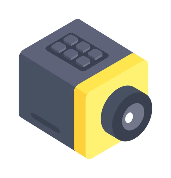 Isometric web camera icon isolated on a white background. — Wektor stockowy