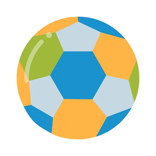 白いベクトルイラストで隔離されたサッカーボール. — ストックベクタ