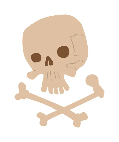 Skull bones illustration isolated on white background. — 图库矢量图片