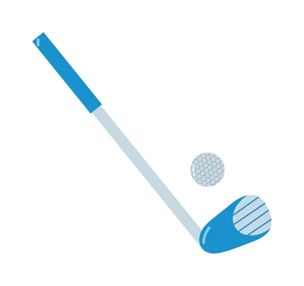 Гольф-клюшка и вектор мяча для гольфа на белом фоне . — стоковый вектор