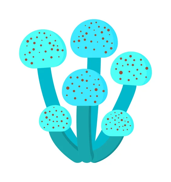 Paddestoelen vector cartoon illustratie op witte achtergrond — Stockvector