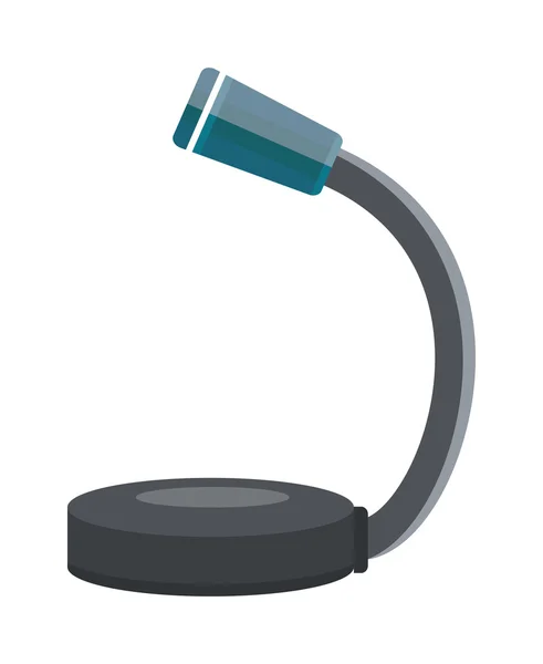Symbole de conférence d'icône de vecteur de microphone de table isolé sur un fond blanc . — Image vectorielle