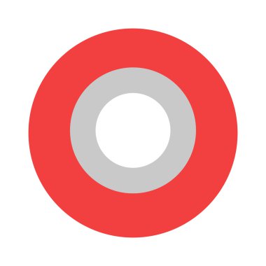 Beyaz bir arka plan üzerinde izole kırmızı yalıtım vektör bandı rulo.