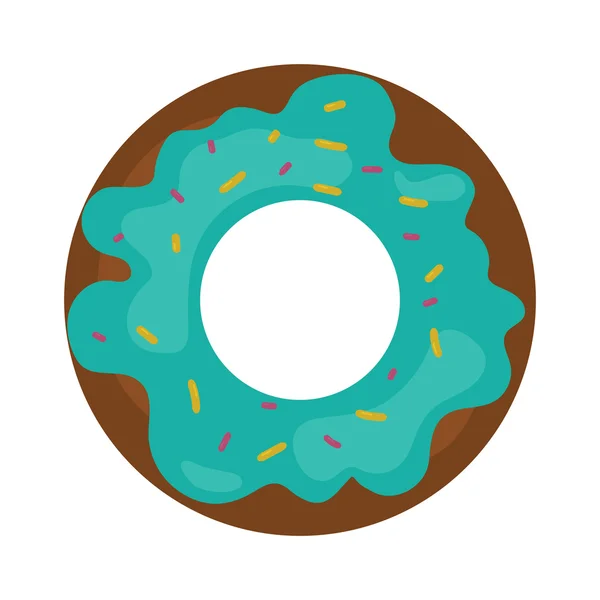 Donut mit Streuseln Vektor isoliert auf weißem Hintergrund. — Stockvektor