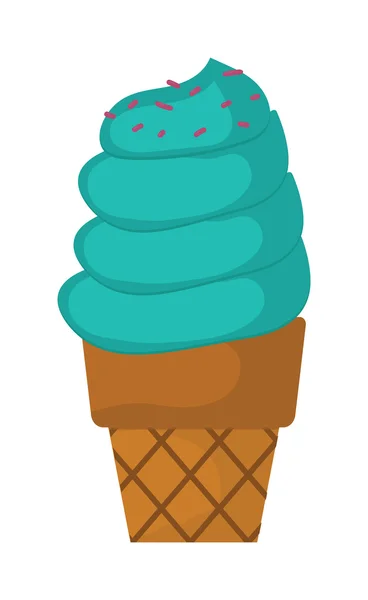 软服务冰淇淋在巧克力木棒与粉红色结冰和洒矢量. — 图库矢量图片
