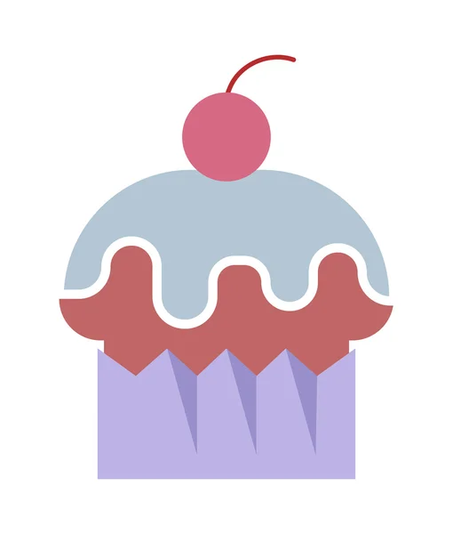 Illustration vectorielle de gâteau biologique. Bonbons frais isolés sur fond blanc . — Image vectorielle