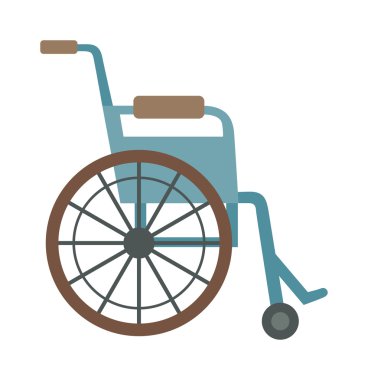 wheelchair flat design medical icon.