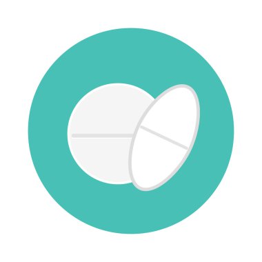 Pills vitamin icon of medication and medicaments flat vector