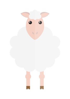 Sevimli çizgi koyun çizim vektör