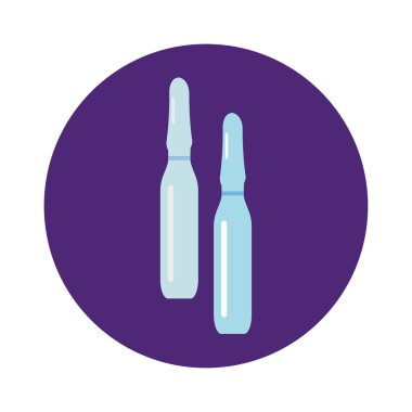 İlaç pipet düz simge tıbbi sıvı ekipman karikatür vektör illüstrasyon.