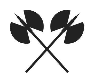 Axe çelik izole siyah siluet