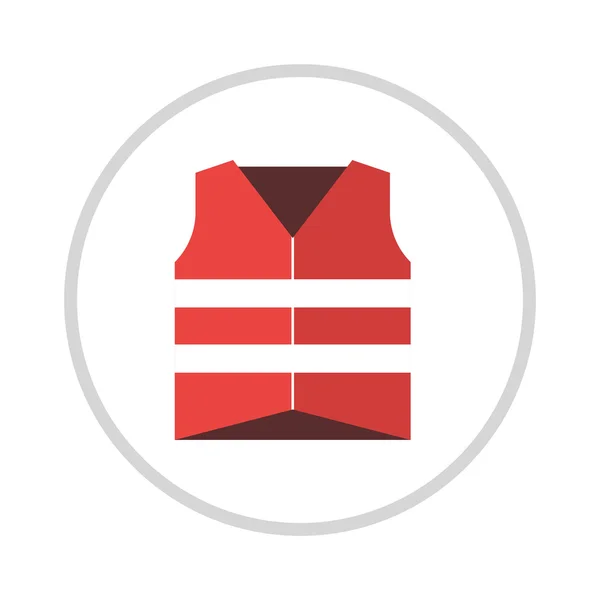 Chaleco salvavidas icono plano icono ilustración . — Vector de stock