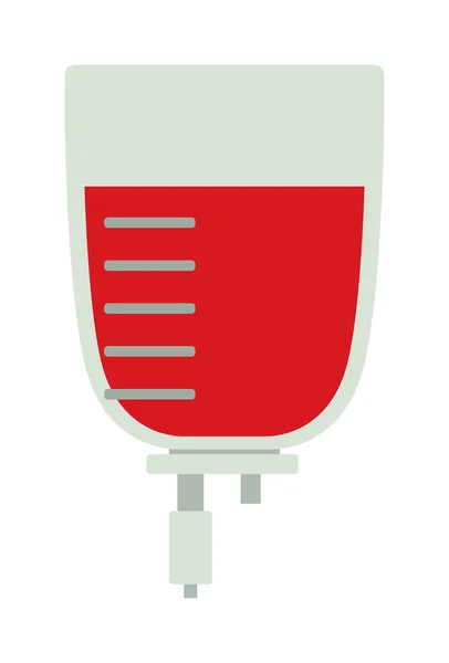 Ploché ilustrace krevní transfúze. — Stockový vektor