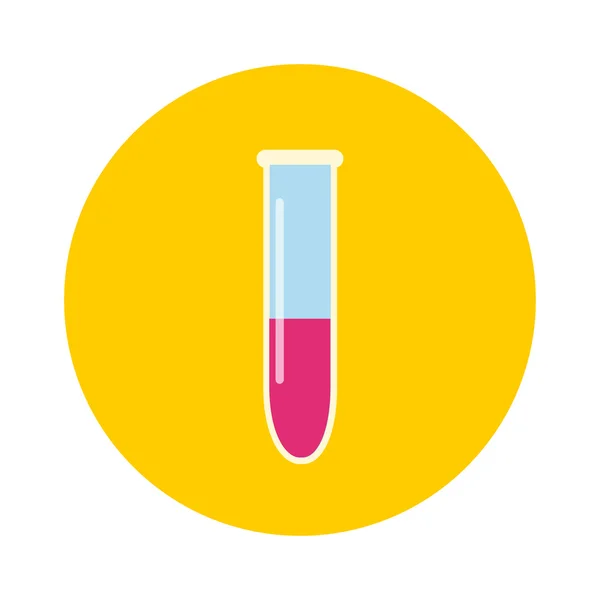 Flask icon chemical equipment test tube isolated on white vector illustration. — ストックベクタ