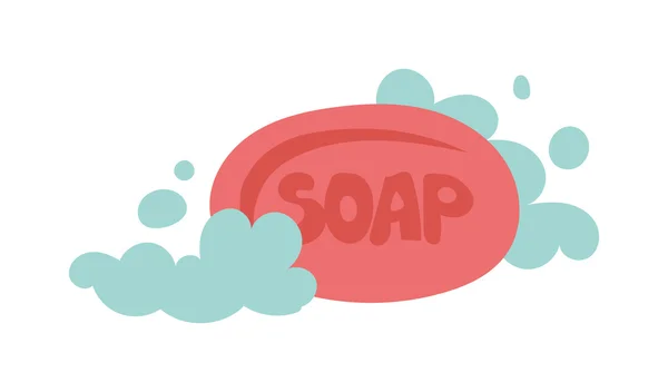 Cartoon pieces soap cartoon flat vector illustration on a white background. — Stock Vector