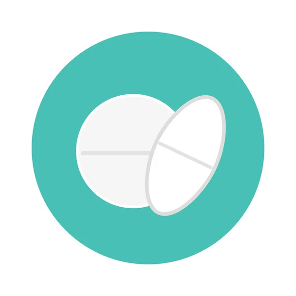Pills vitamin icon of medication and medicaments flat vector — Stock vektor