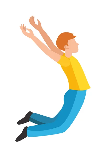 Parkour trick people extreme sport cartoon vector silhouette. — Stock vektor