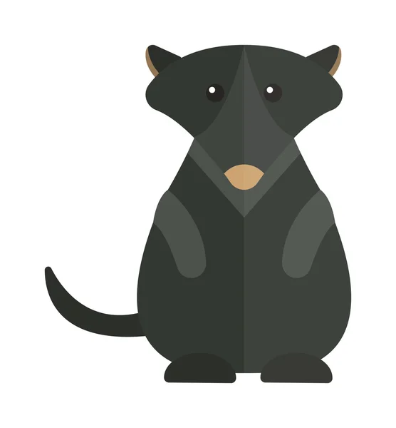 Lindo Australia marmota divertido personaje de dibujos animados de marmota plana vector ilustración . — Vector de stock