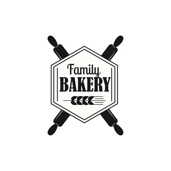 Αρτοποιείο badge και ψωμί λογότυπο εικονίδιο μοντέρνο στυλ διάνυσμα. — Διανυσματικό Αρχείο