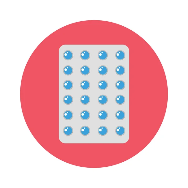 Pills pack blister icon of medication — Stockvector