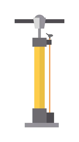 Dispositivo mano bicicleta y coche bomba plana de dibujos animados icono de estilo vectorial . — Vector de stock