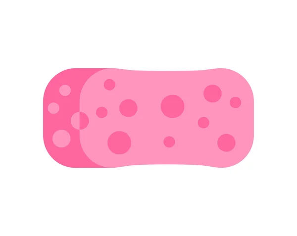 Tampons à récurer pour ustensiles de cuisine icône plate illustration vectorielle de dessin animé, éponge pour le lavage des ustensiles . — Image vectorielle