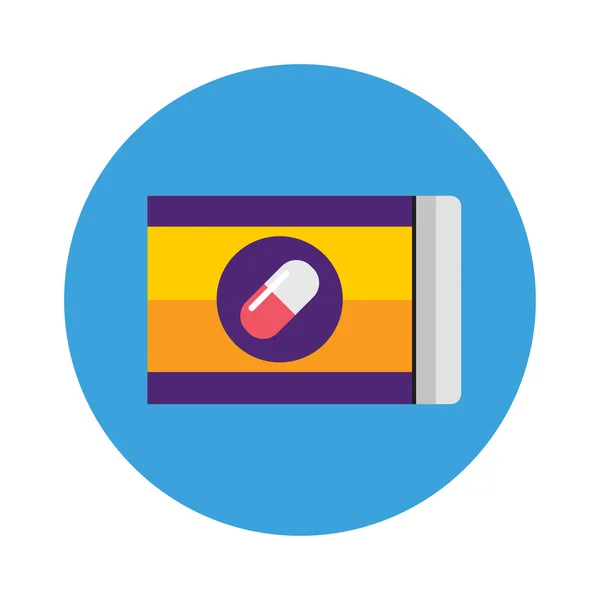 Pills pack blister icon of medication — Stockvector