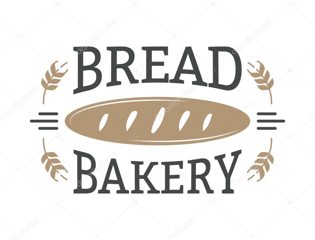 Bakery badge and bread logo icon modern style vector.