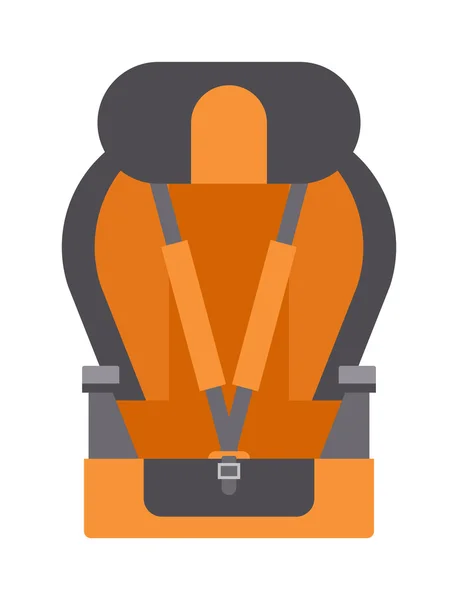 Baby car seats cartoon flat colored vector illustration. — Stock Vector