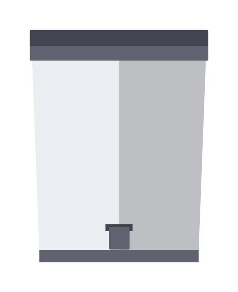 Poubelle bac à ordures vecteur plat isolé sur fond blanc . — Image vectorielle