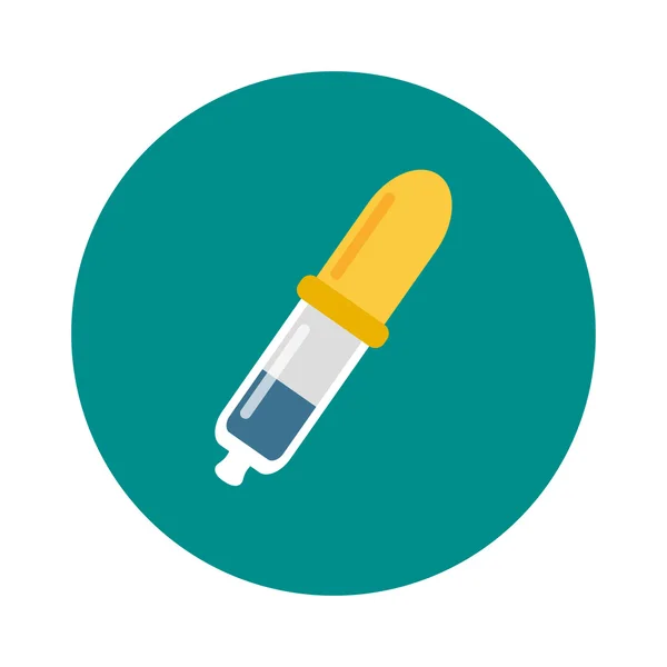 Medicine pipette icon flat laboratory equipment vector — 图库矢量图片