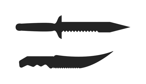 Vetor de faca de metal curto tradicional —  Vetores de Stock