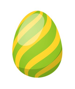 Renk paskalya yumurtası karikatür bahar dekorasyon ve gıda sembolü düz vektör illüstrasyon.