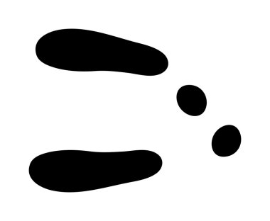 Hayvan ayak baskılar ve yaban hayatı kavramı tasarım vektör için beyaz izole adımlar izleri izler.