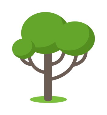 Cartoon tree vector illustration isolated on white background