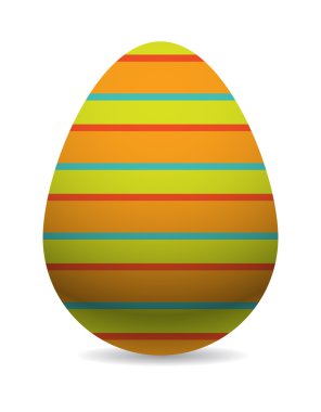 Renk paskalya yumurtası karikatür bahar dekorasyon ve gıda sembolü düz vektör illüstrasyon.