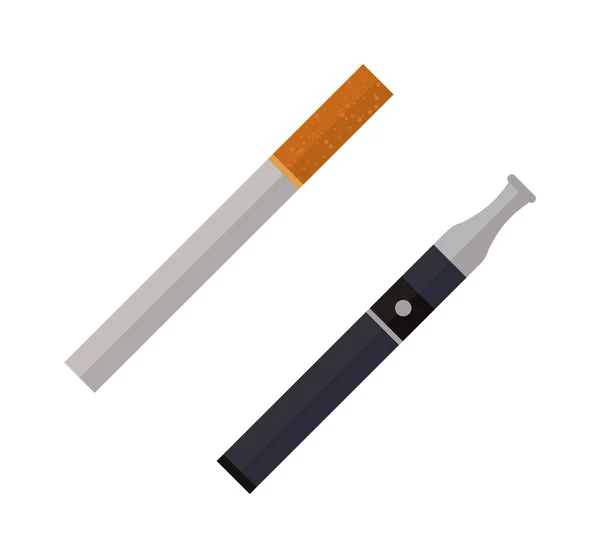 Icono idea de diseño de cigarrillos y concepto de problema de humo — Vector de stock