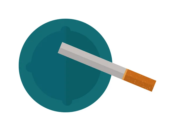 Icono idea de diseño de cigarrillos y concepto de problema de humo — Vector de stock