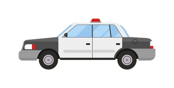 Policía coche deporte moderno estilo plano vector . — Vector de stock