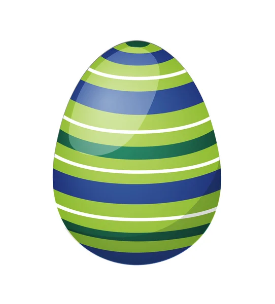 Cor easter ovo cartoon primavera decoração e comida símbolo plana vetor ilustração . — Vetor de Stock