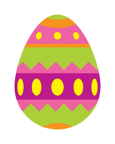 Cor easter ovo cartoon primavera decoração e comida símbolo plana vetor ilustração . —  Vetores de Stock