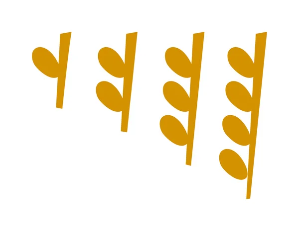 Icone in oro vettoriale set note musicali melodia simboli vettoriale illustrazione . — Vettoriale Stock